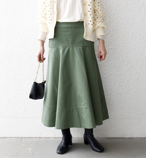 SHIPS any「SHIPS any:〈洗濯機可能〉チノ バック ジップ フレア スカート」|スカート|