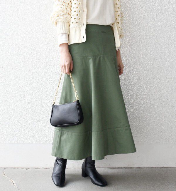 SHIPS any「SHIPS any:〈洗濯機可能〉チノ バック ジップ フレア スカート」|スカート|