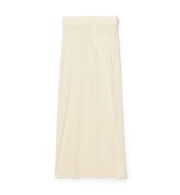 BACCA「inner piece ベロアジャージー ロングスカート」|スカート|11 ホワイト