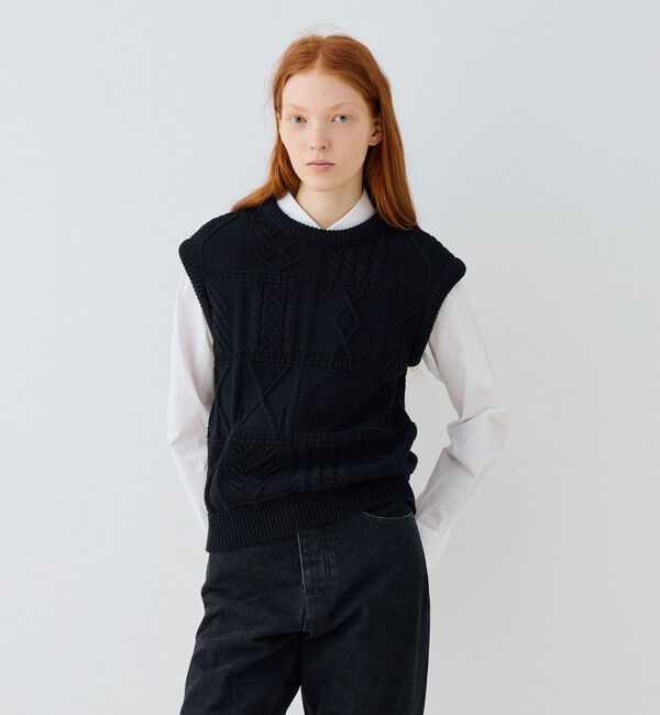 GALERIE VIE「ガンジーニット ベスト」|ベスト・ジレ|