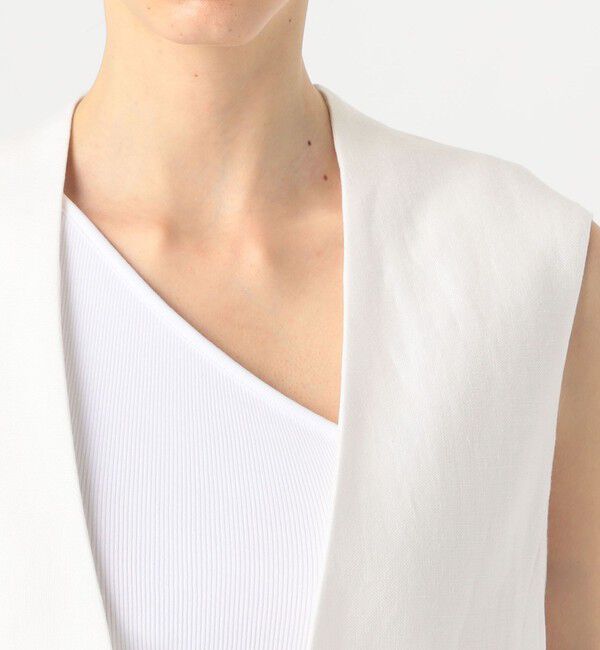 DES PRES「ファブリックコンビ ロングジレ」|ベスト・ジレ|