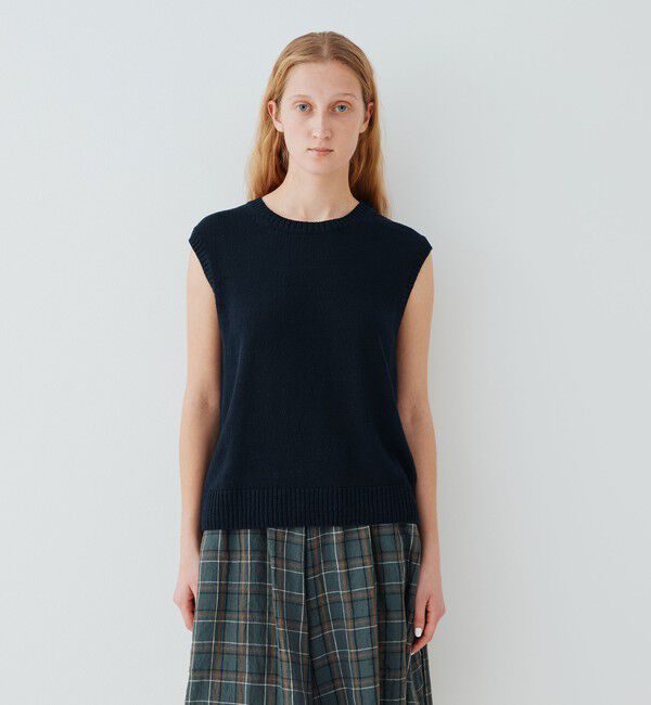 GALERIE VIE「リネンリリヤーン クルーネックプルオーバーベスト」|ニット・セーター|