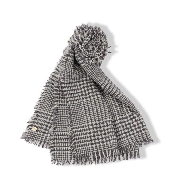 TOMORROWLAND GOODS「DES PRES カシミヤフリンジストール」|ストール|14 グレー系