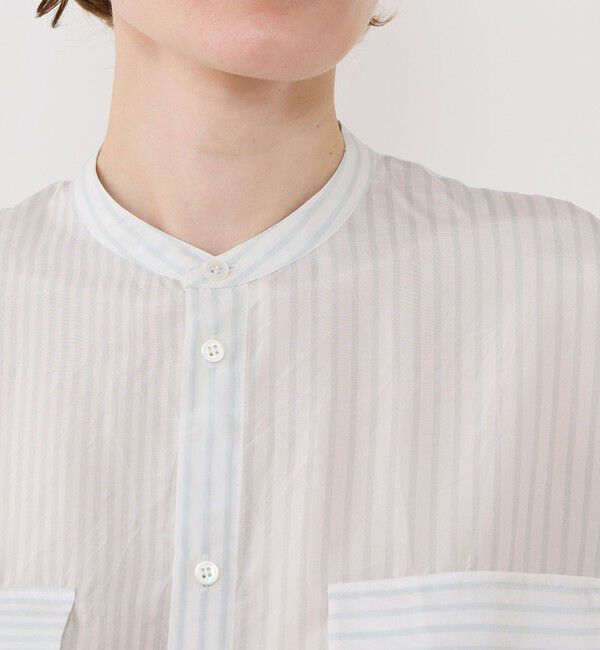 GALERIE VIE「シルクハブタエ フラップポケットシャツ」|シャツ・ブラウス|