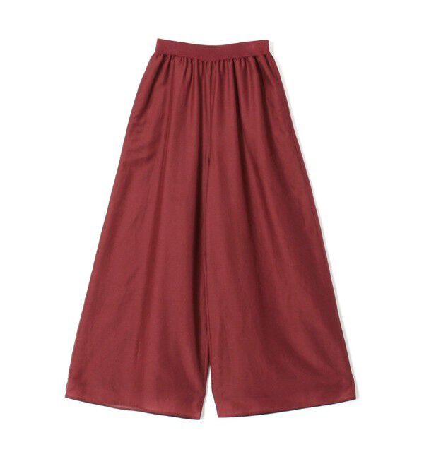 DES PRES「【WEB先行予約】コットンシルクローン ギャザーワイドパンツ」|その他|37 ダークレッド