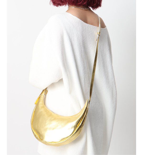  「【blancle/ ブランクレ】M.LETHER 2WAY MOON BAG」|ショルダー・メッセンジャー|ゴールド