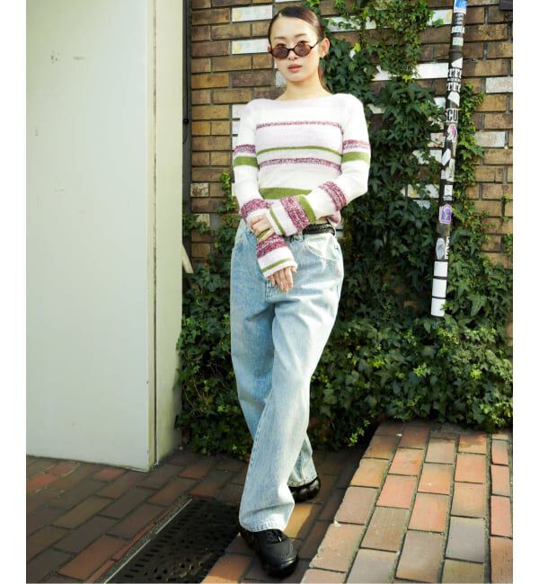 JOINT WORKS「シアーボーダーニットプルオーバー / Sheer Border Knit」|ニット・セーター|