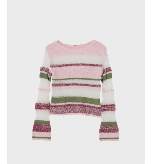 JOINT WORKS「シアーボーダーニットプルオーバー / Sheer Border Knit」|ニット・セーター|