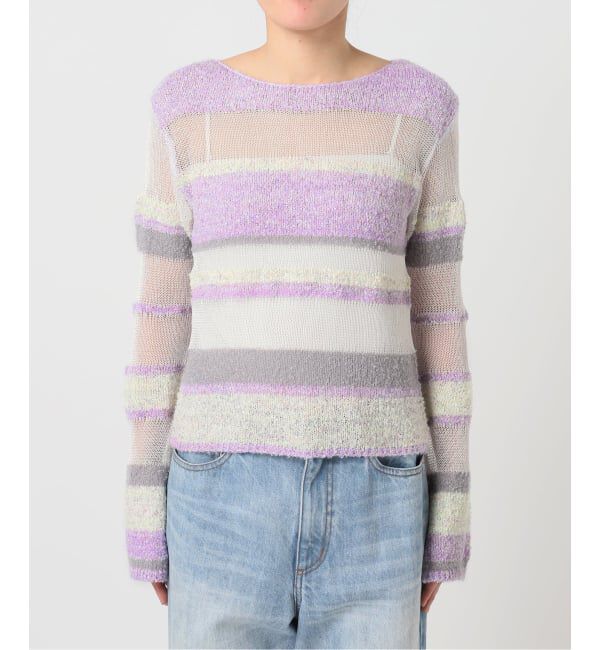 JOINT WORKS「シアーボーダーニットプルオーバー / Sheer Border Knit」|ニット・セーター|