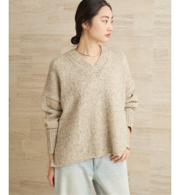 Plage「3G ミックスVワイドプルオーバー」|ニット・セーター|