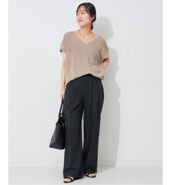 SLOBE IENA「《防しわ性/撥水/接触冷感/2枚セット》ナイロンブラウス&times;パンツセット」|シャツ・ブラウス|