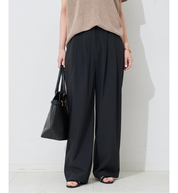 SLOBE IENA「《防しわ性/撥水/接触冷感/2枚セット》ナイロンブラウス&times;パンツセット」|シャツ・ブラウス|