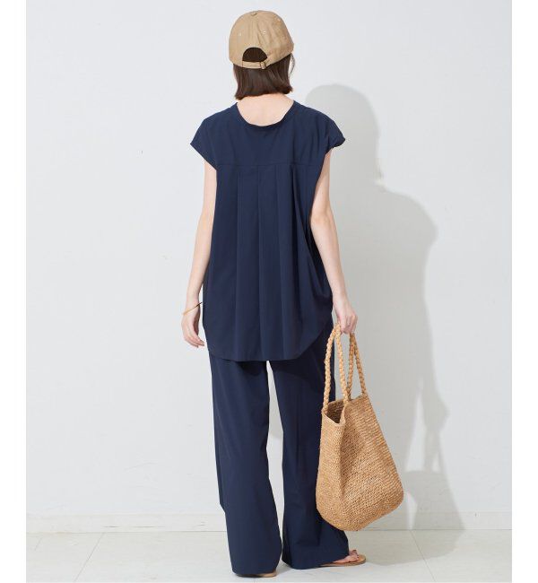 SLOBE IENA「《防しわ性/撥水/接触冷感/2枚セット》ナイロンブラウス&times;パンツセット」|シャツ・ブラウス|