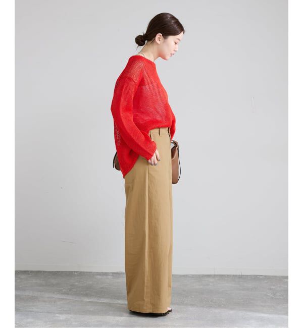 IENA「《予約》コットンキャンバスバックイージーパンツ」|その他|