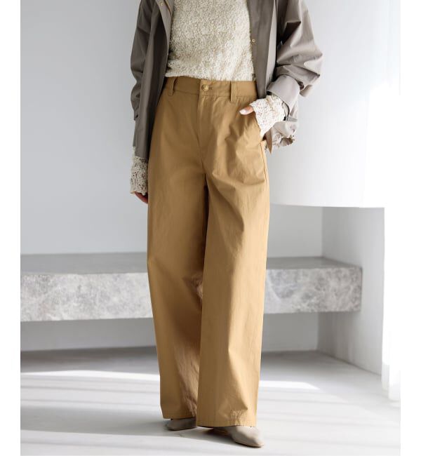 IENA「《予約》コットンキャンバスバックイージーパンツ」|その他|