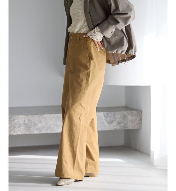 IENA「《予約》コットンキャンバスバックイージーパンツ」|その他|