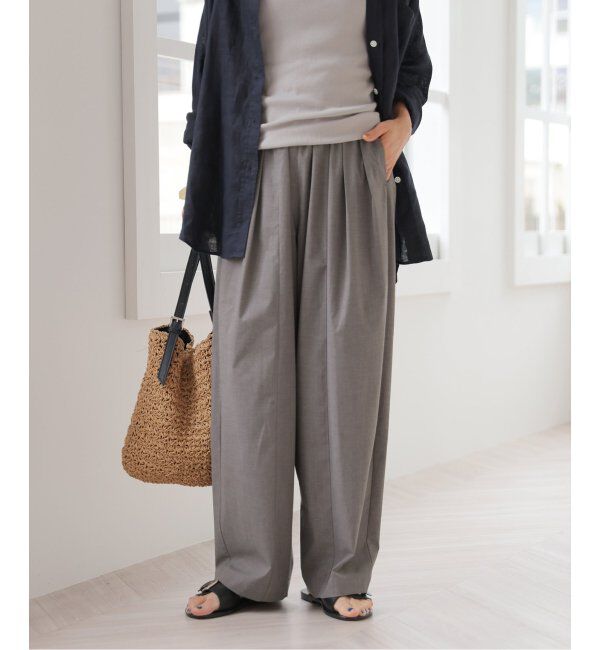 JOURNAL STANDARD relume「接触冷感 / 防しわ / ウォッシャブルブロードカーブイージーパンツ」|スラックス|グレー
