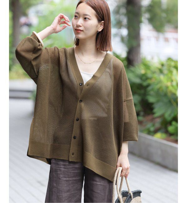 JOURNAL STANDARD relume「《追加》メッシュカーディガン」|カーディガン|カーキ