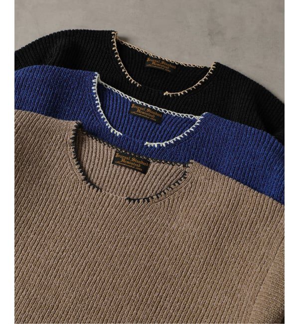 J.S.Homestead「J.S.Homestead / ブランケット ステッチ リブ ニット」|ニット・セーター|