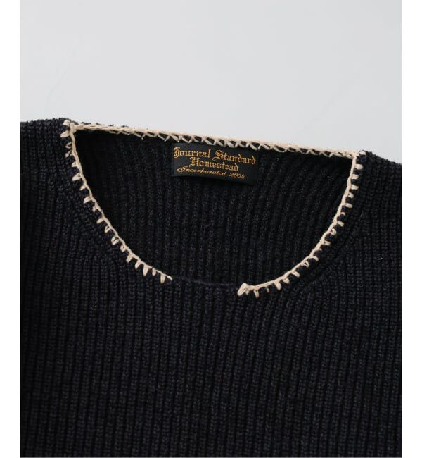 J.S.Homestead「J.S.Homestead / ブランケット ステッチ リブ ニット」|ニット・セーター|