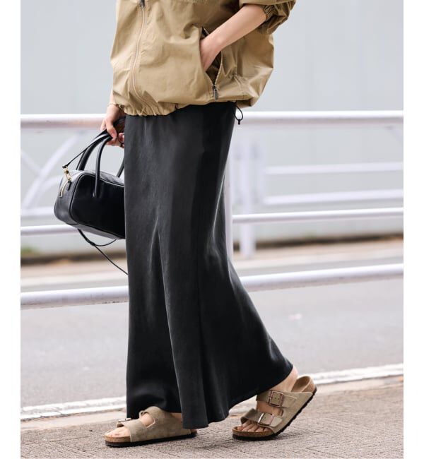 FRAMeWORK「≪追加≫シルキーキュプラバイアススカート」|スカート|