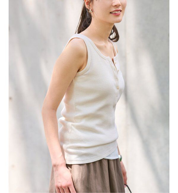 FRAMeWORK「コットンLINENテレコヘンリータンクトップ」|Tシャツ・カットソー|