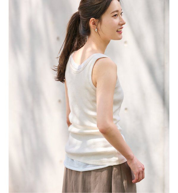 FRAMeWORK「コットンLINENテレコヘンリータンクトップ」|Tシャツ・カットソー|