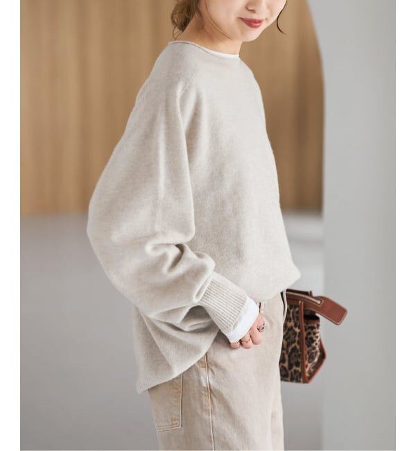 Spick and Span「《追加》CHESSルーズボートネックプルオーバー」|ニット・セーター|