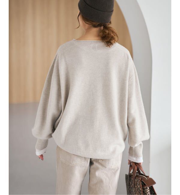 Spick and Span「《追加》CHESSルーズボートネックプルオーバー」|ニット・セーター|