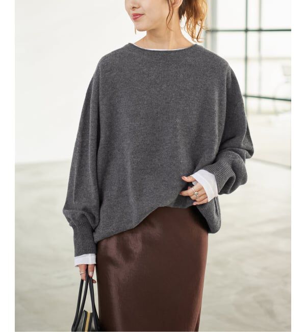 Spick and Span「《追加》CHESSルーズボートネックプルオーバー」|ニット・セーター|