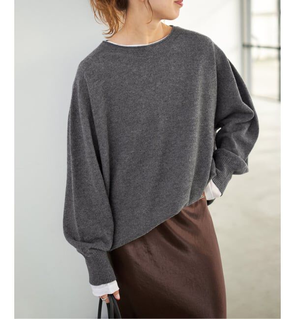 Spick and Span「《追加》CHESSルーズボートネックプルオーバー」|ニット・セーター|