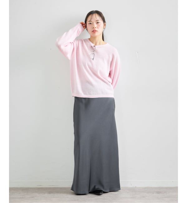 U by SPICK&SPAN「サテンロングスカート」|スカート|