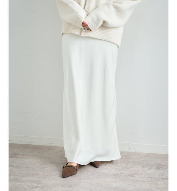 U by SPICK&SPAN「サテンロングスカート」|スカート|