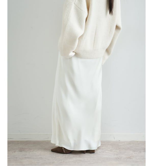 U by SPICK&SPAN「サテンロングスカート」|スカート|