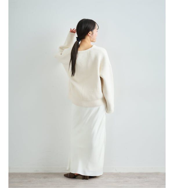 U by SPICK&SPAN「サテンロングスカート」|スカート|