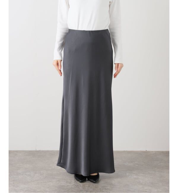 U by SPICK&SPAN「サテンロングスカート」|スカート|