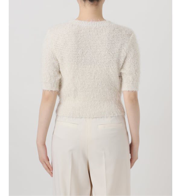 NOBLE「ラティスシャギーショートスリーブニット」|ニット・セーター|