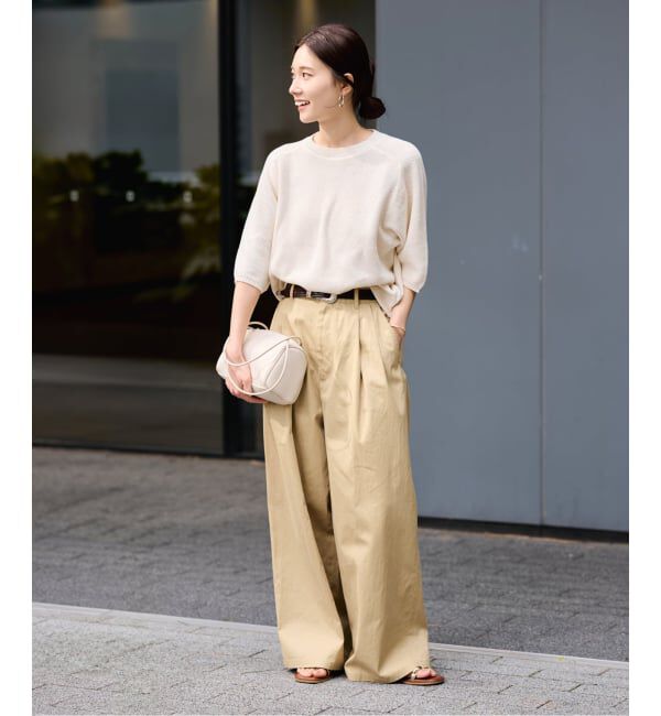 FRAMeWORK「≪予約≫ピグメントダイハーフスリーブニット」|ニット・セーター|