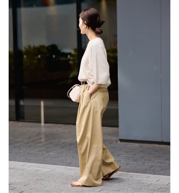 FRAMeWORK「≪予約≫ピグメントダイハーフスリーブニット」|ニット・セーター|