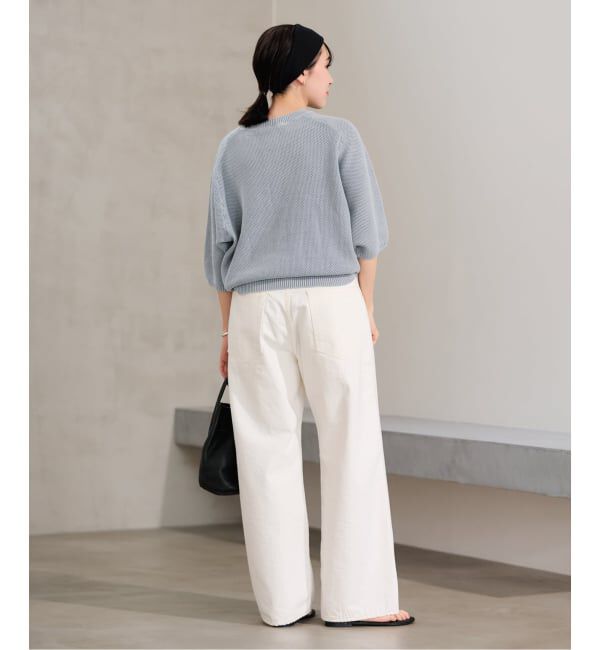 FRAMeWORK「≪予約≫ピグメントダイハーフスリーブニット」|ニット・セーター|