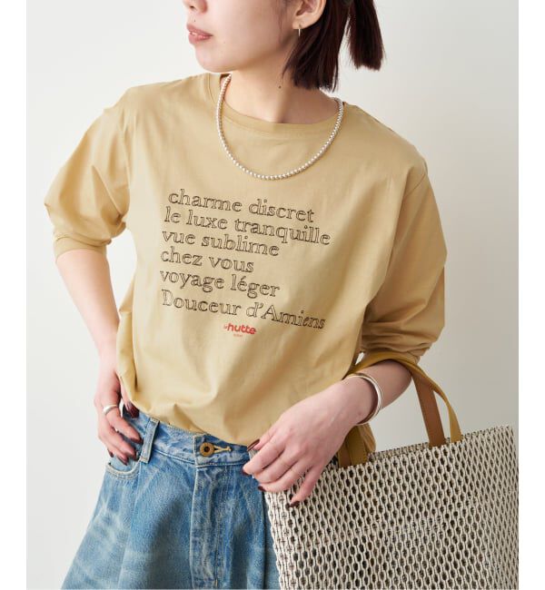Spick and Span「《予約》La Hutte / ラ ユット 別注ロゴ刺しゅう L/S Tee*」|Tシャツ・カットソー|