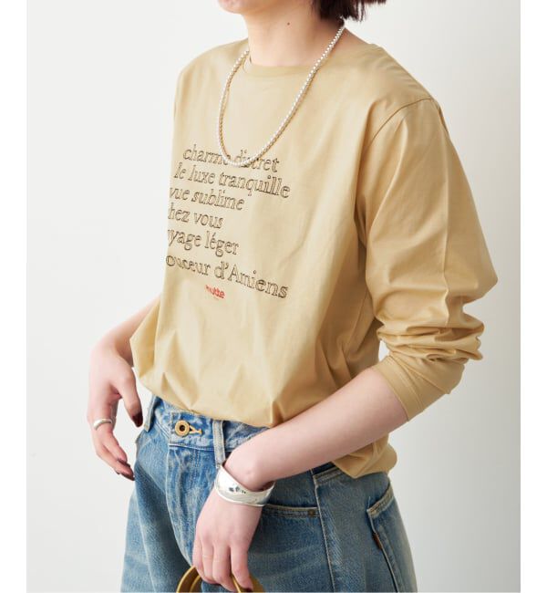 Spick and Span「《予約》La Hutte / ラ ユット 別注ロゴ刺しゅう L/S Tee*」|Tシャツ・カットソー|