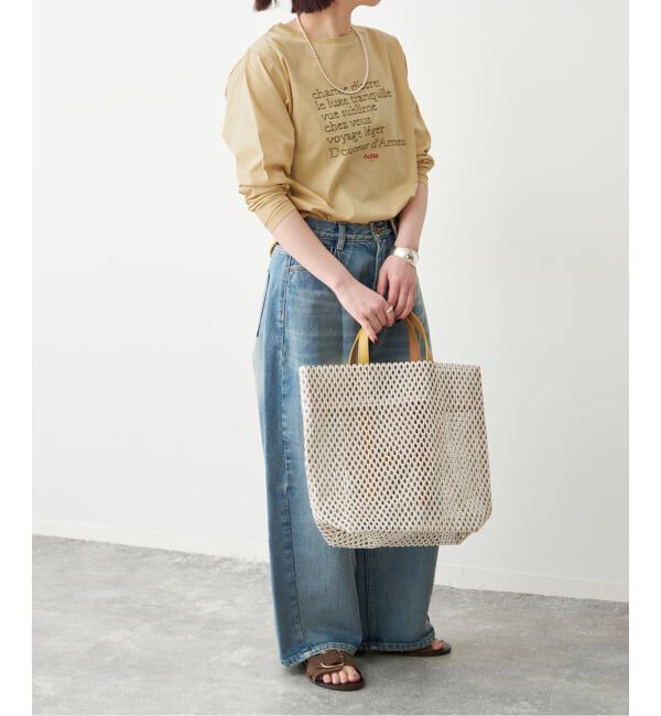 Spick and Span「《予約》La Hutte / ラ ユット 別注ロゴ刺しゅう L/S Tee*」|Tシャツ・カットソー|