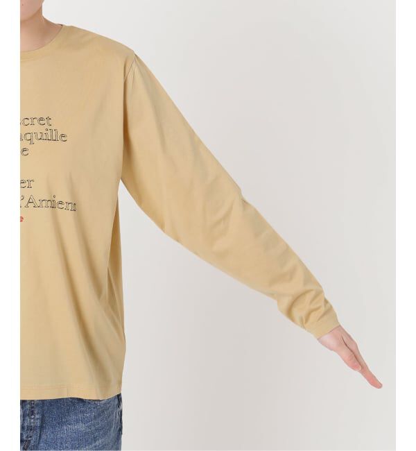 Spick and Span「《予約》La Hutte / ラ ユット 別注ロゴ刺しゅう L/S Tee*」|Tシャツ・カットソー|