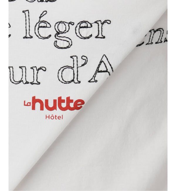 Spick and Span「《予約》La Hutte / ラ ユット 別注ロゴ刺しゅう L/S Tee*」|Tシャツ・カットソー|
