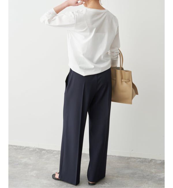 Spick and Span「《予約》La Hutte / ラ ユット 別注ロゴ刺しゅう L/S Tee*」|Tシャツ・カットソー|