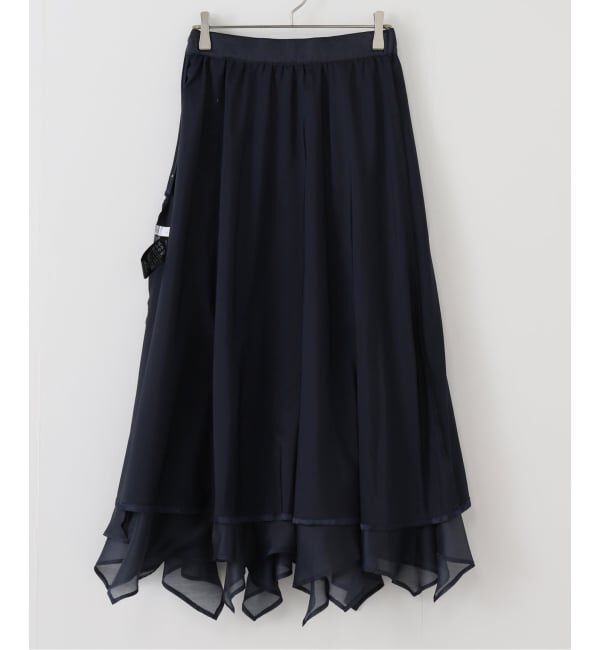  「【洗える】シアーランダムヘムスカート」|スカート|