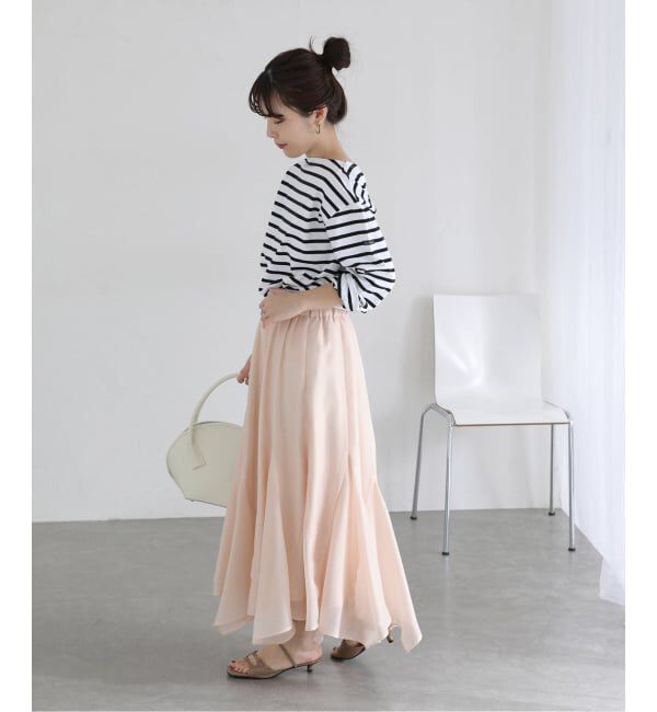  「【洗える】シアーランダムヘムスカート」|スカート|