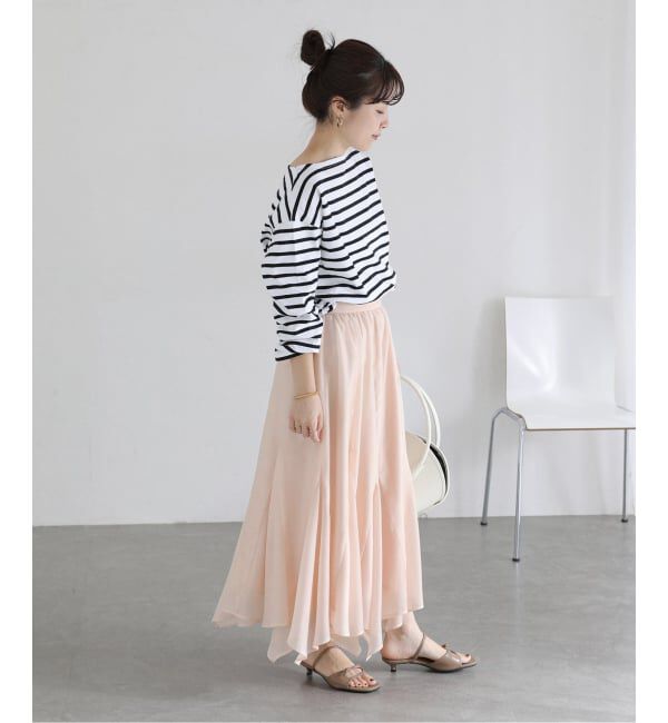  「【洗える】シアーランダムヘムスカート」|スカート|