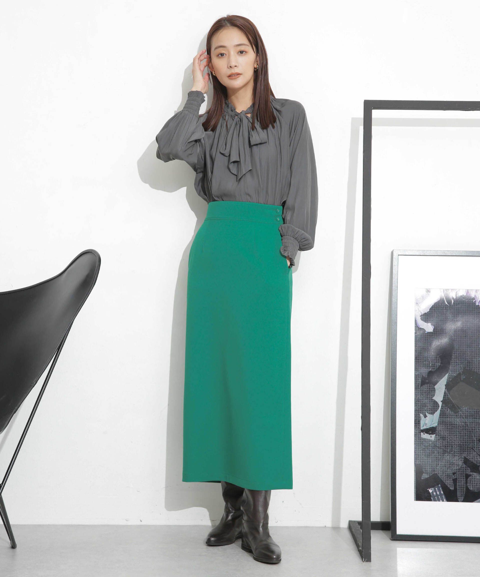 nano･universe「スリットストレートスカート」|スカート|